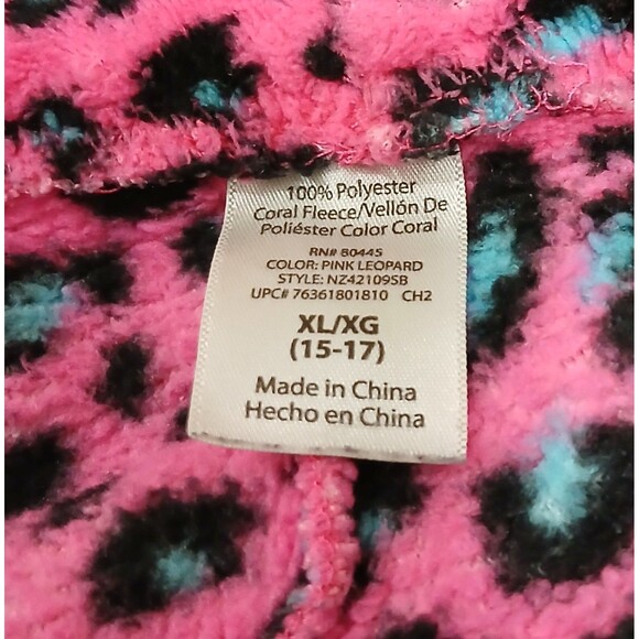 NO BOUNDARIES Soft Leopard Sleep Lounge Set Junior’s XL 15-17 Animal Print Note - Picture 9 of 9